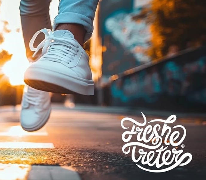 Sneaker nach der Reinigung mit Freshe Treter